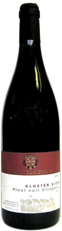 Bottle of Klingnau Pinot Noir Kloster Sion AOC from Weingut zum Sternen