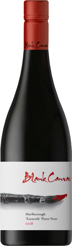 Bottiglia di Escaroth Pinot Noir di Blank Canvas