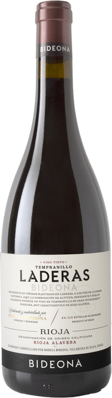 Bottiglia di Bideona Tempranillo de Laderas Rioja DOCa di Península Vinicultores