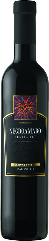 Bottiglia di Negroamaro Puglia IGT selezione prestigio di Baroncelli