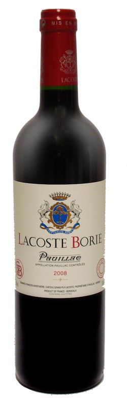 Bottiglia di Chateau Lacoste-Borie Pauillac AOC di Château Grand-Puy-Lacoste