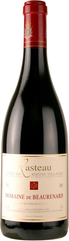 Bouteille de Cotes du Rhone-Villages Rasteau AOC de Domaine de Beaurenard