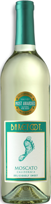 Flasche Moscato von Barefoot