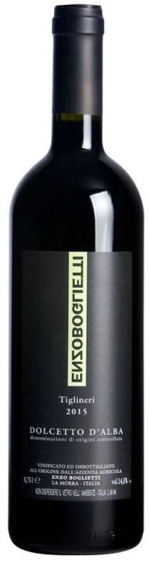 Flasche Dolcetto d'Alba Tiglineri DOC von Boglietti Enzo