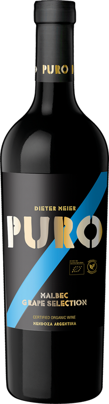 Bottiglia di PURO Grape Selection Malbec di Ojo de Vino/Agua / Dieter Meier