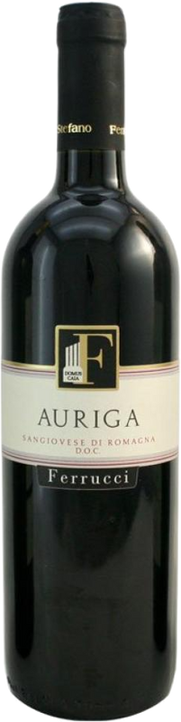 Bottle of Auriga DOC Sangiovese di Romagna from Azienda Agricola Ferrucci
