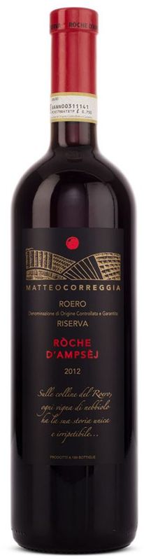 Bottiglia di Roero Riserva Ròche d' Ampsèj DOCG di Matteo Correggia