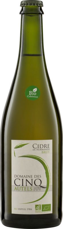 Bottle of Apfel-Cidre de Normandie Brut from Domaine des cinq Autels