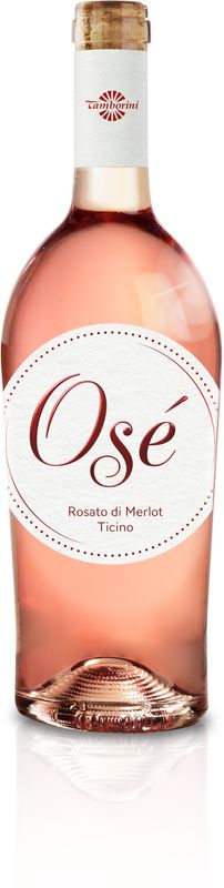 Bottiglia di Osé Rosato di Merlot Ticino DOC di Tamborini