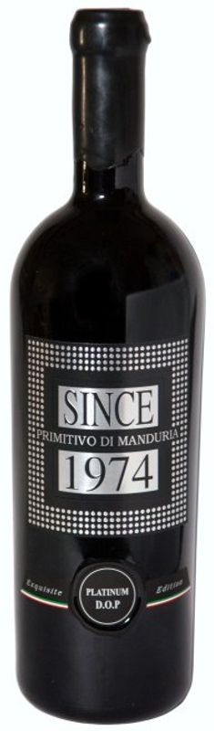 Flasche Since 1974 Primitivo di Manduria DOP Platinum Limited Edition von Tenute Eméra