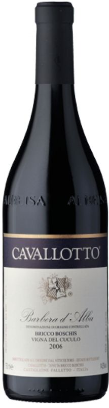 Bouteille de BARBERA d'Alba DOC vigna del CUCULO de Cavallotto B. Boschis