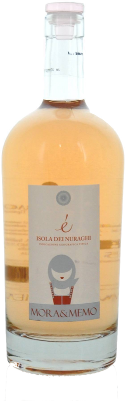 Bottle of e' rosé Isola dei Nuraghi IGT from Mora & Memo