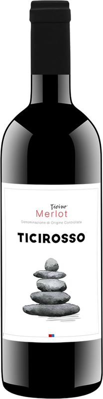 Bottiglia di Ticirosso Merlot Ticino DOC di Zanini
