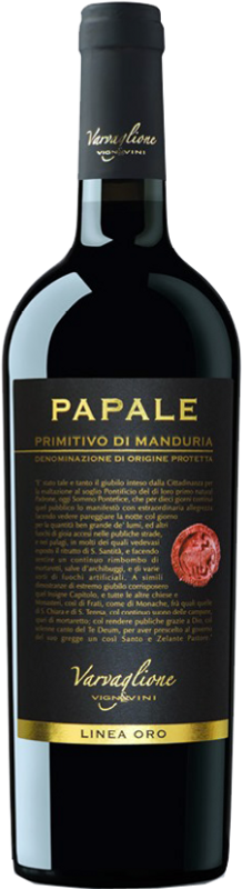 Bottle of Papale Linea Oro Primitivo di Manduria DOP from Varvaglione