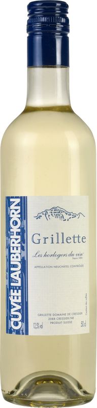Flasche Cuvee Lauberhorn Blanche Neuchatel AOC von Grillette Domaine De Cressier