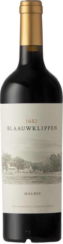 Bottle of Malbec from Blaauwklippen Agricultures Estate