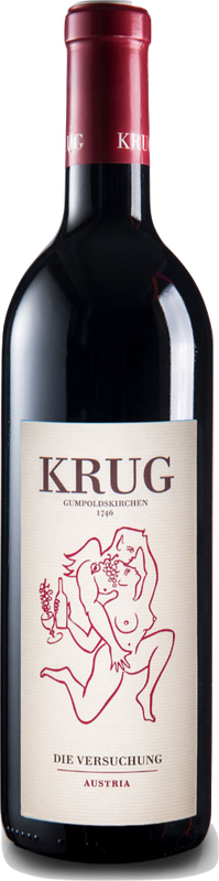 Flasche Die Versuchung Rot Cuvée von Weingut Krug