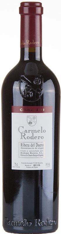 Bottiglia di Carmelo Rodero Crianza Ribera del Duero DO di Bodegas Carmelo Rodero