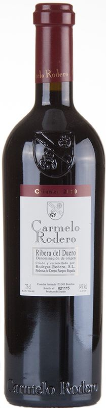 Bottle of Carmelo Rodero Crianza Ribera del Duero DO from Bodegas Carmelo Rodero