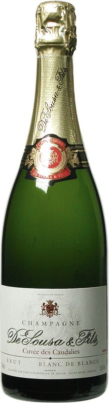 Bottiglia di Champagne Grand Cru Cuvee des Caudalies brut di De Sousa