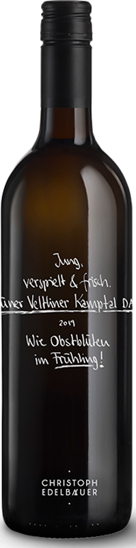 Bottiglia di Grüner Veltliner Kamptal DAC di Christoph Edelbauer