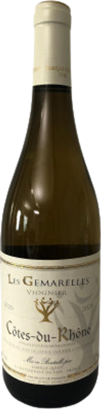 Bottle of Côtes du Rhône AOC, Viognier Les Gemarelles from Vignobles J. Quiot