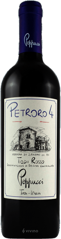 Flasche Petroro 4 Rosso Umbria IGT von Peppuci