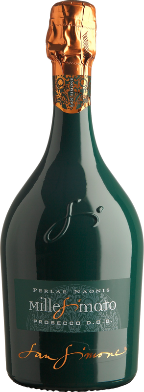 Bottiglia di Perlae Naonis Grün Brut Millesimato Prosecco DOC di San Simone