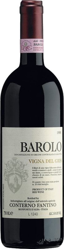Bottle of Barolo DOCG Vigna del Gris from Conterno Fantino