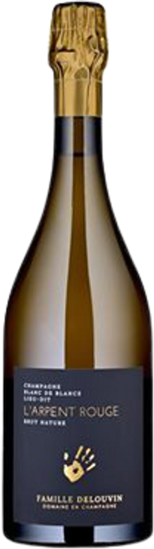 Bottiglia di Champagne L'Arpent Rouge Blanc de Blancs Brut Nature AC di Delouvin Nowack