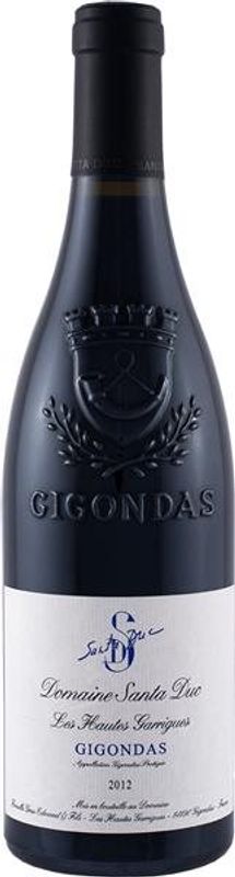 Bottiglia di Gigondas Hautes Garrigues AOC di Domaine Santa Duc