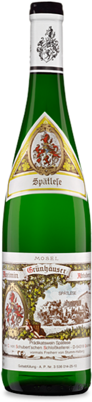 Bottiglia di Riesling Spätlese Abtsberg Mosel di Maximin Grünhaus