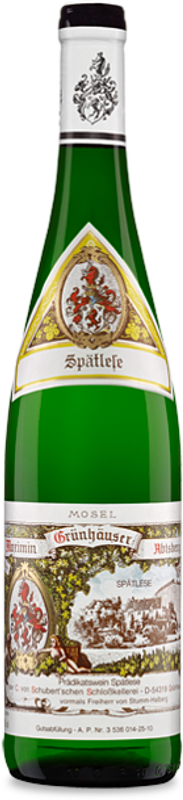 Bouteille de Riesling Spätlese Abtsberg Mosel de Maximin Grünhaus