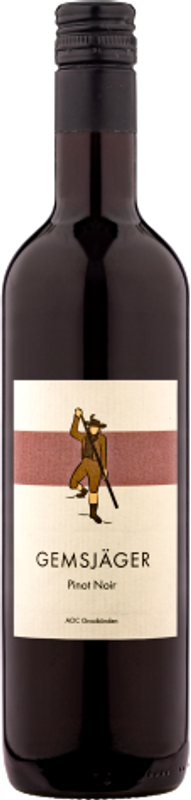 Bottle of Gemsjäger Pinot Noir AOC Graubünden from Rutishauser-Divino