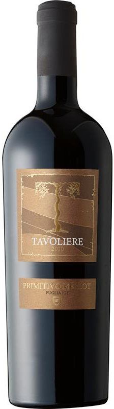 Bottle of TAVOLIERE Primitivo Merlot IGT from Vini Tremarco