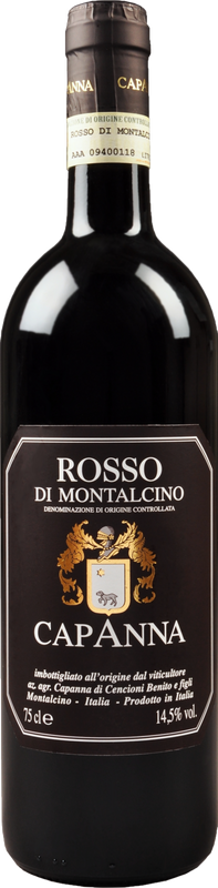 Flasche Rosso di Montalcino DOC von Capanna