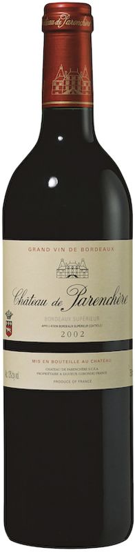 Bouteille de Bordeaux superieur AOC MdC de Château Parenchère