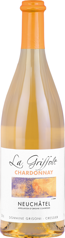 Bottle of La Griffole Chardonnay Neuchâtel AOC from Domaine Grisoni