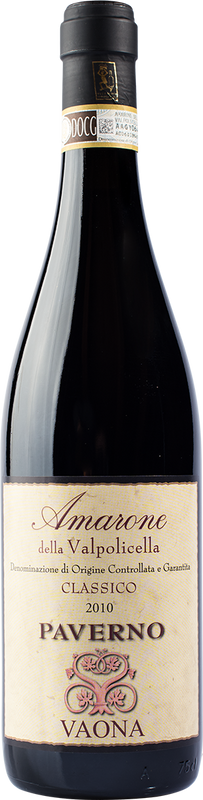 Bouteille de Amarone Valpolicella Classico PAVERNO DOC de Alberto Vaona