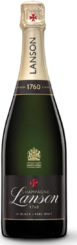 Bottle of Le Black Label Brut from Champagne Lanson