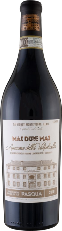 Bottle of MAI DIRE MAI Amarone Valpolicella Classico DOCG from Pasqua