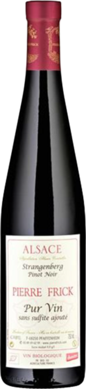 Flasche Pinot Noir Sans Soufre Strangenberg AOC Bio von Pierre Frick