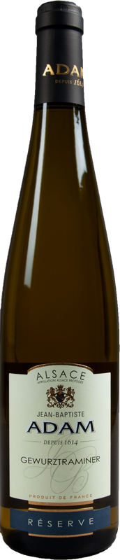 Bouteille de Gewürztraminer d'Alsace Réserve de Caves Adam