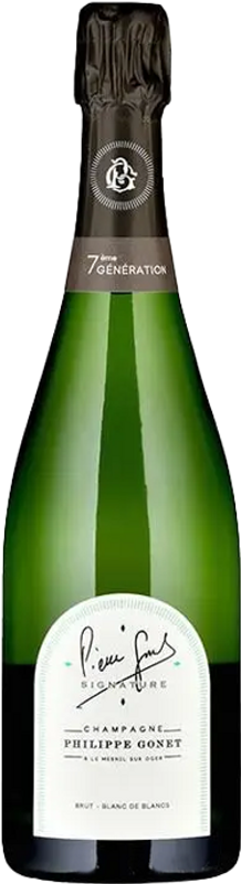Flasche Champagne Brut Blanc de Blancs Signature AOC von Philippe Gonet
