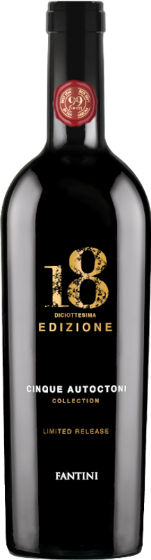 Bottiglia di Edizione Limited 20 Collection 5 Autoctoni di Farnese Vini Ortona