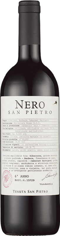 Bottle of Nero from Tenuta San Pietro
