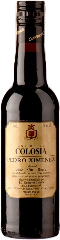 Bottle of Sherry Pedro Ximenez from Gutiérrez-Colosia