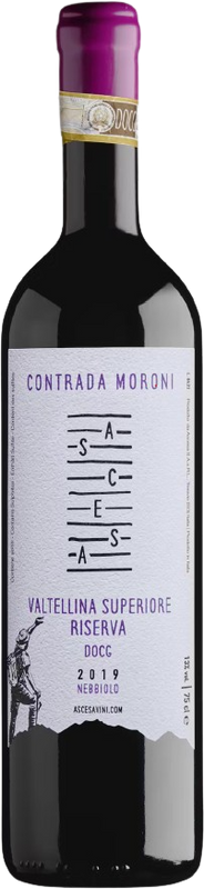 Flasche Valtellina Superiore Contrada Moroni DOCG von Ascesa