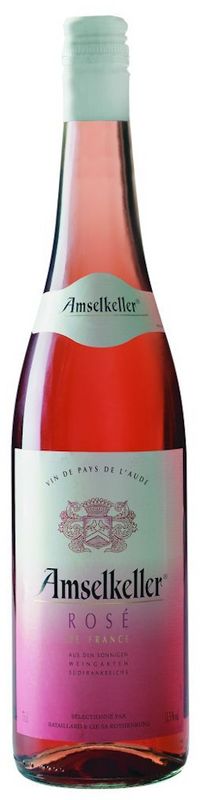 Bottle of Vin de Pays de l'Aude rose demi-doux from Amselkeller