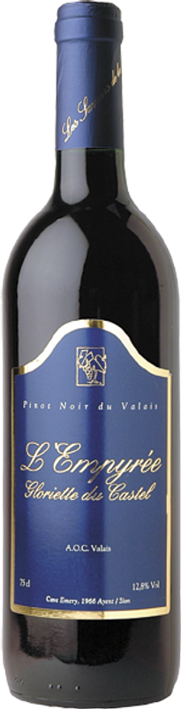 Bottiglia di Pinot noir du Valais AOC L'Empyree di Cave Louis-Bernard Emery